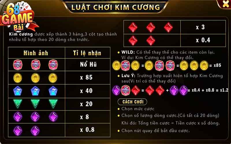 Nổ hũ Kim Cương đỉnh cao tại 68 Game Bài thắng lớn