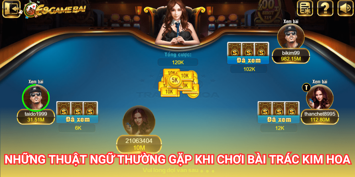 Người chơi cần nắm rõ các thuật ngữ khi chơi bài Trác kim hoa 68 Game Bài để đưa ra quyết định chính xác